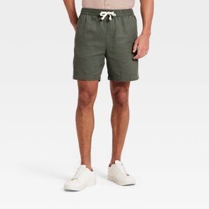 Men’s Olive Green 7” the Vintage Drawstring Shorts by Goodfellow -Large NWT